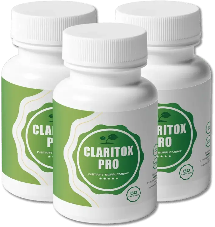 Claritox Pro Reviews - A dietary supplement bottle promoting better balance, brain health, and overall wellness.







