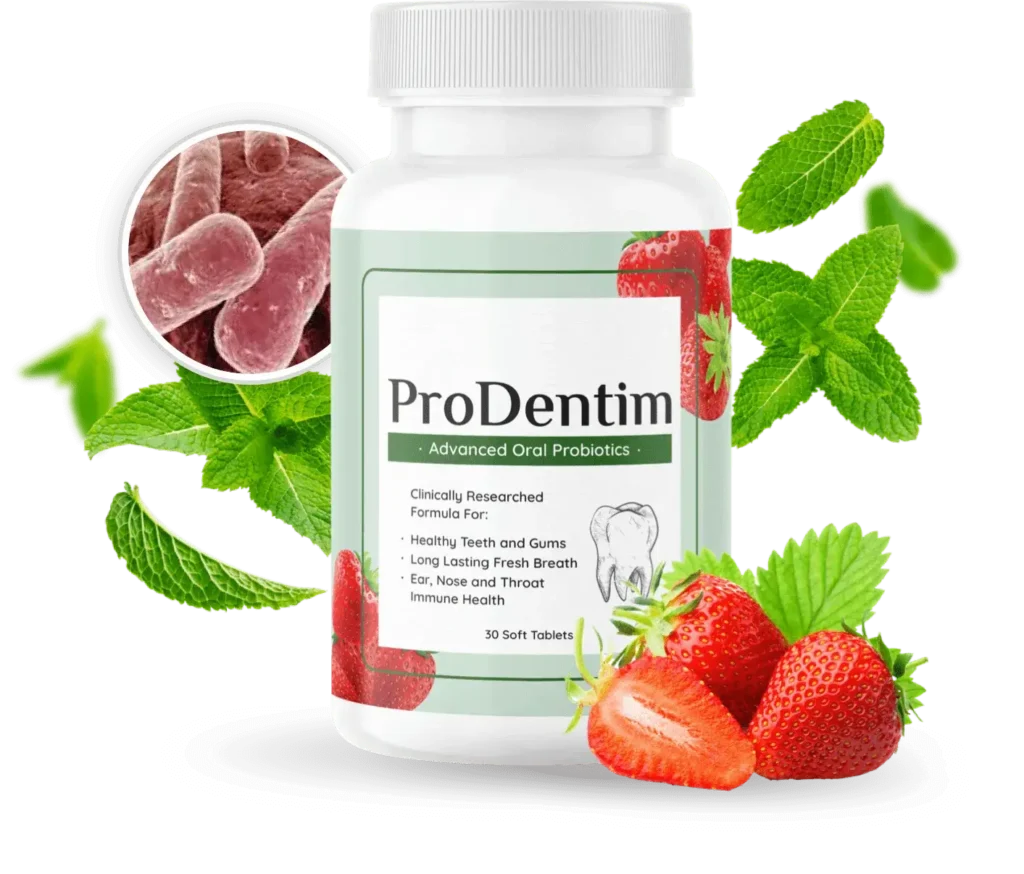 ProDentim Advanced Oral Probiotics Supplement – Supports Healthy Teeth, Gums, and Fresh Breath with Natural Ingredients like Mint and Strawberries